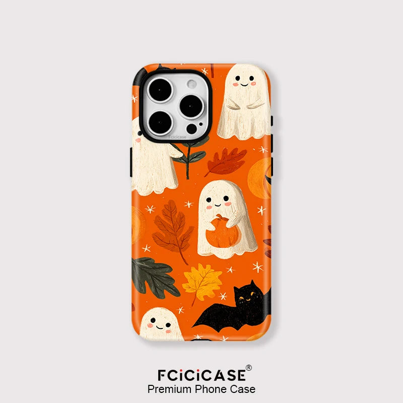 Fcicicase Halloween Pumpkin Phone Case For iPhone 16 15 14 Plus 13 12 11 Pro Max Magnetic For Magsafe Wireless Charge Hard Cover