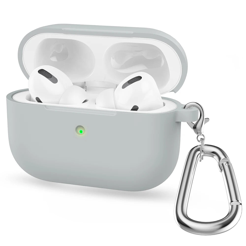 Silicone Earphone Case For Airpods Pro Case Cover Headphone Accessories Protective Box for apple airpod pro 1 case bag With hook
