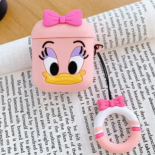 Disney cartoon coin purse AirPods protective cover Bluetooth wireless headset set creative personality female models drop lanyar