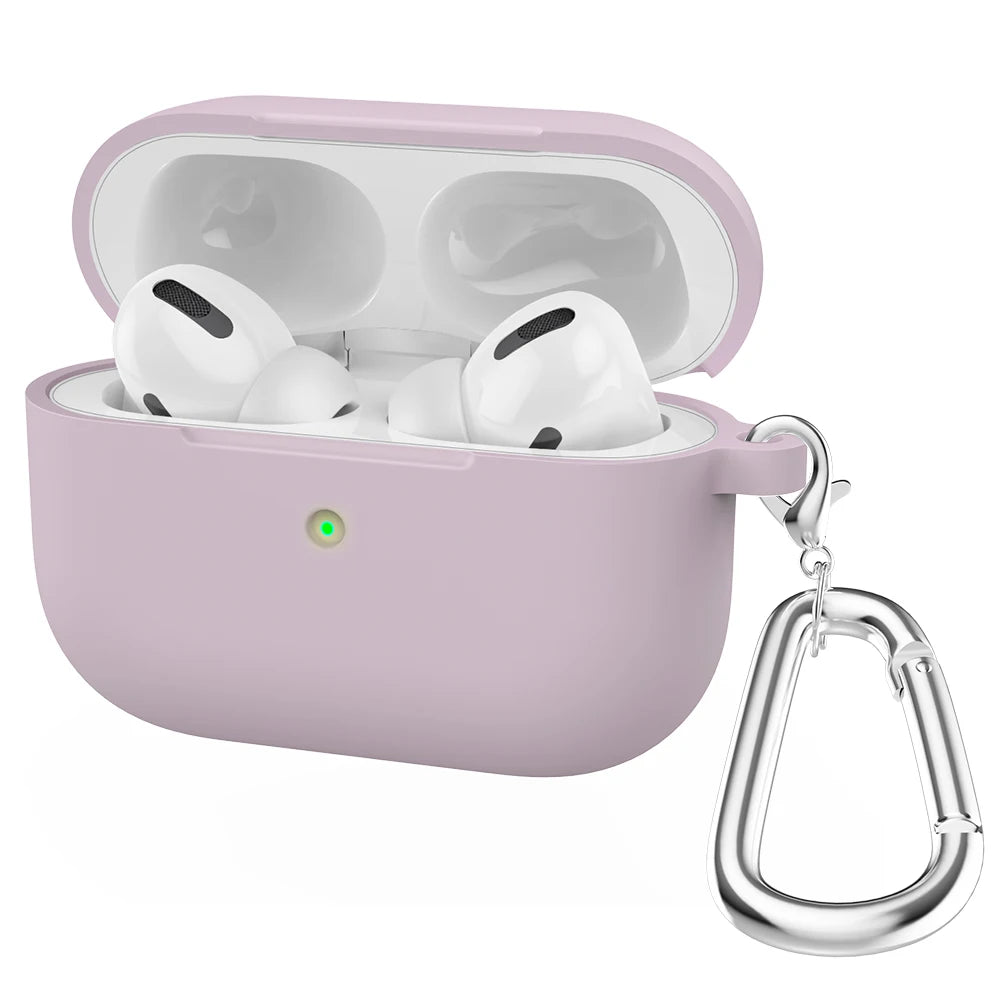 Silicone Earphone Case For Airpods Pro Case Cover Headphone Accessories Protective Box for apple airpod pro 1 case bag With hook