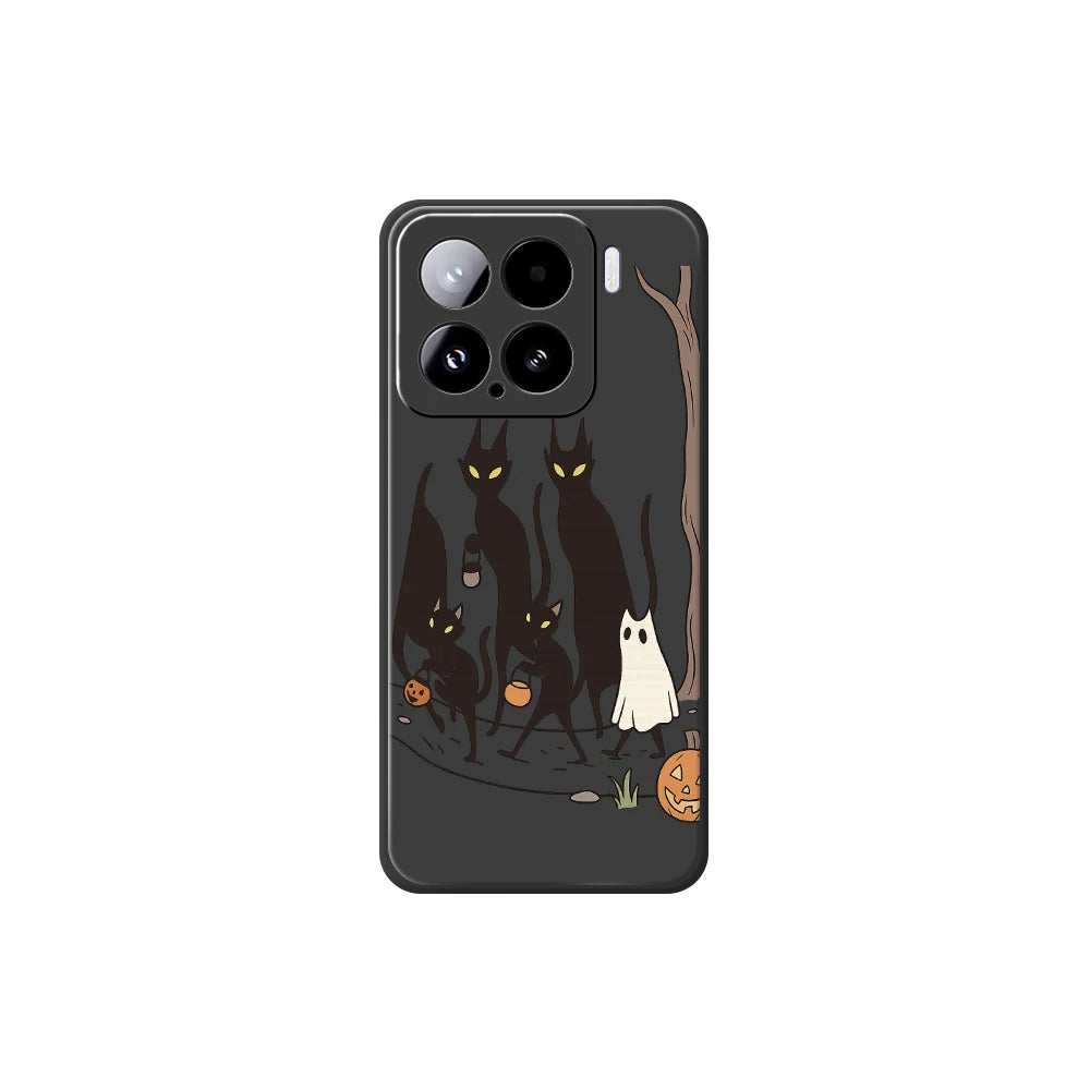 Halloween Black Cat Phone Case For Xiaomi Mi 15 Ultra Mi 14T 13T 11T Pro Silicone Cover For Xiaomi Mi 13T Pro Mi 11T Pro Cases