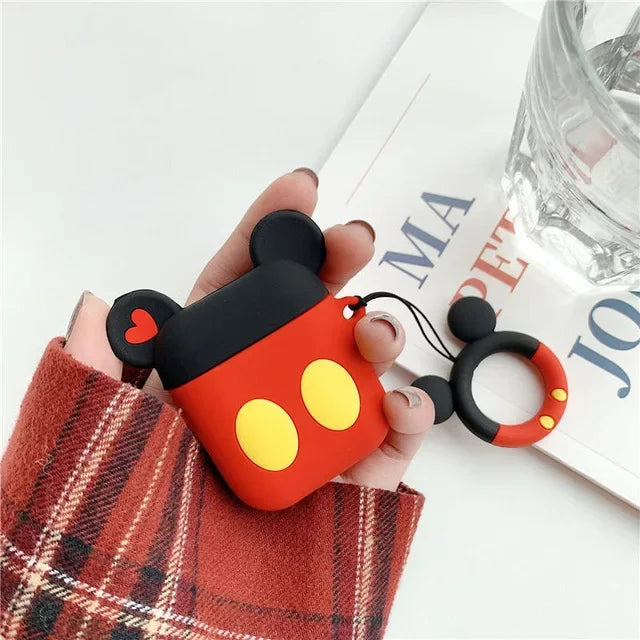 Disney cartoon coin purse AirPods protective cover Bluetooth wireless headset set creative personality female models drop lanyar