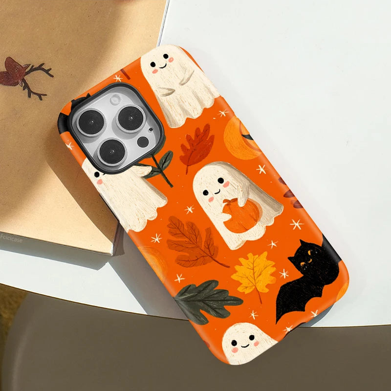 Fcicicase Halloween Pumpkin Phone Case For iPhone 16 15 14 Plus 13 12 11 Pro Max Magnetic For Magsafe Wireless Charge Hard Cover