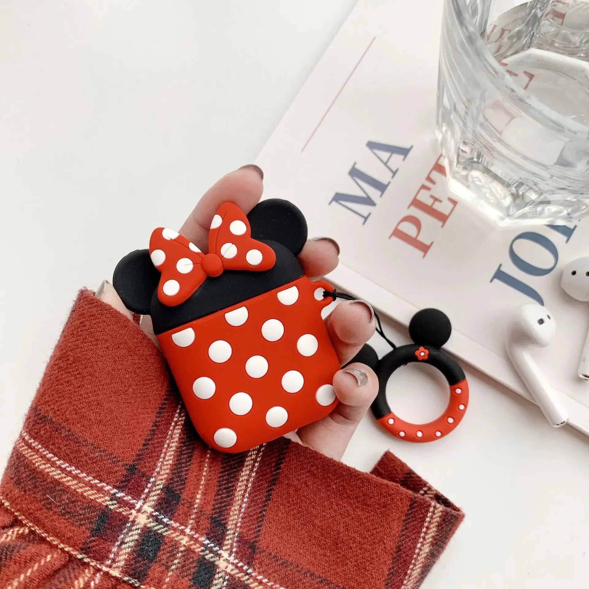 Disney cartoon coin purse AirPods protective cover Bluetooth wireless headset set creative personality female models drop lanyar