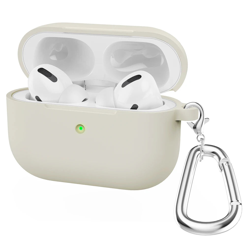 Silicone Earphone Case For Airpods Pro Case Cover Headphone Accessories Protective Box for apple airpod pro 1 case bag With hook