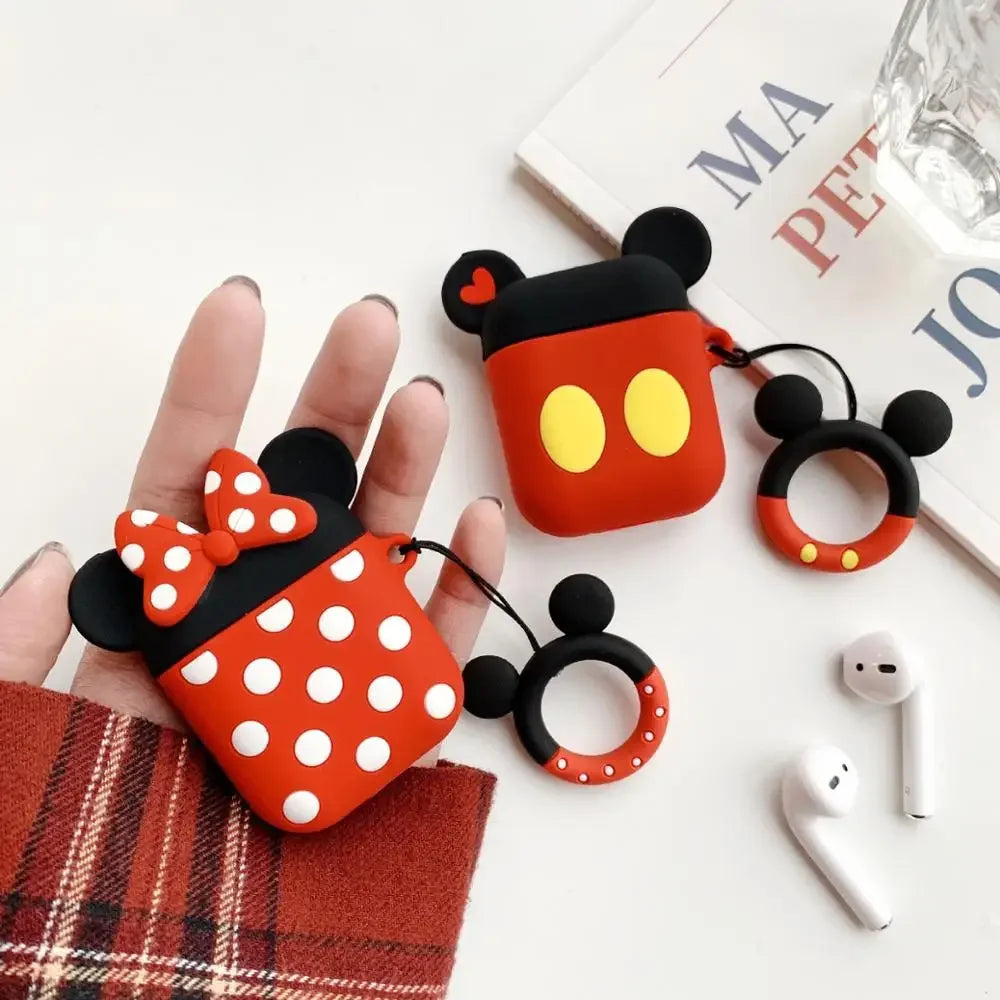 Disney cartoon coin purse AirPods protective cover Bluetooth wireless headset set creative personality female models drop lanyar