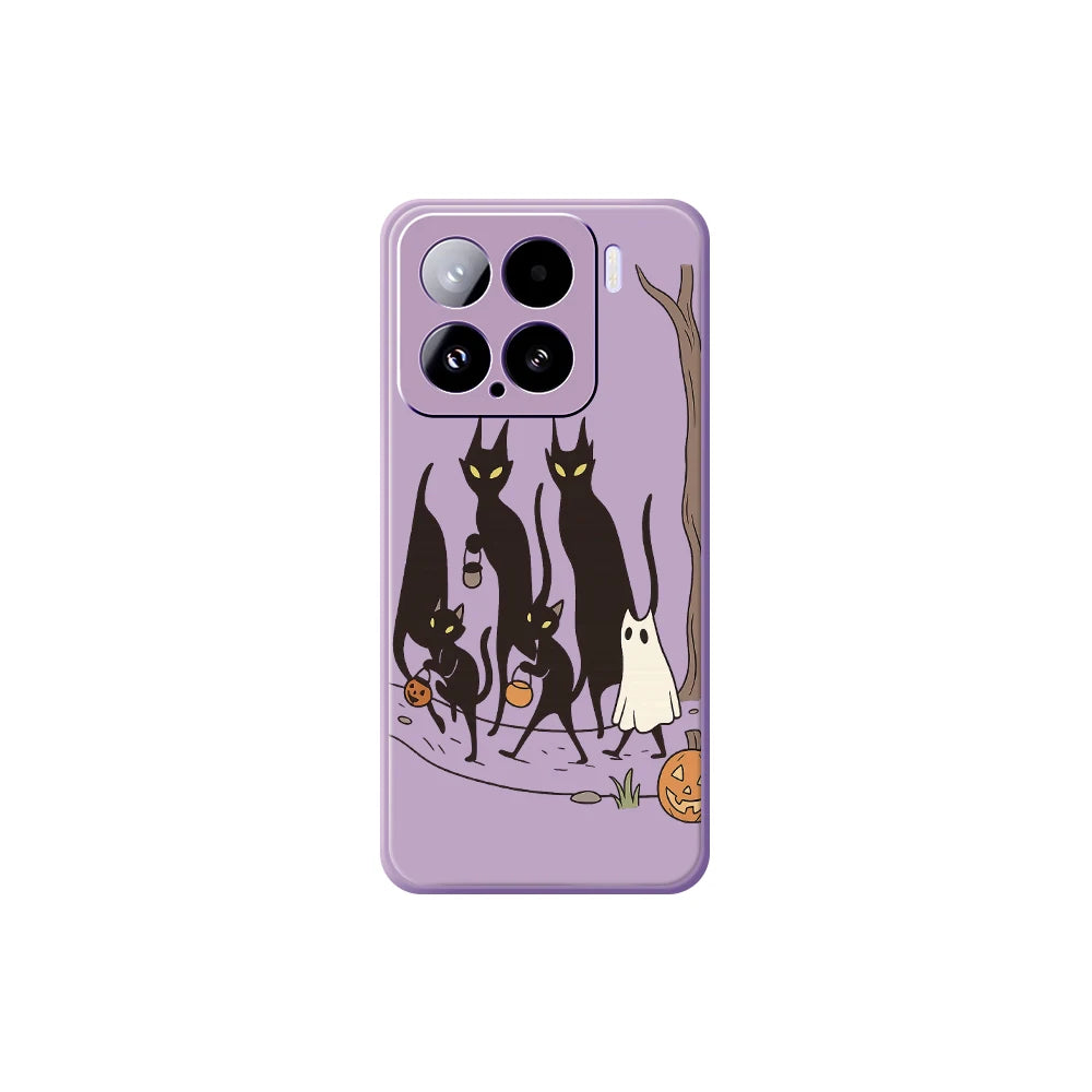 Halloween Black Cat Phone Case For Xiaomi Mi 15 Ultra Mi 14T 13T 11T Pro Silicone Cover For Xiaomi Mi 13T Pro Mi 11T Pro Cases